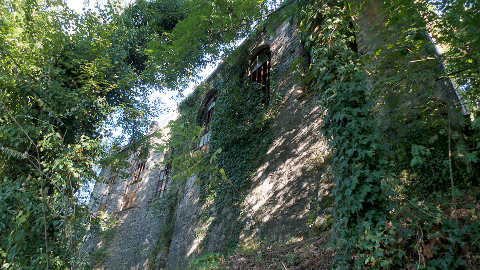 old house block as  from the property hillside